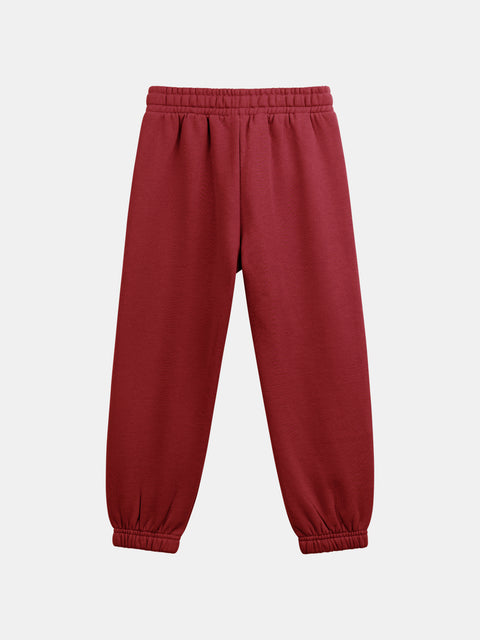 Red Cotton Fleece Joggers
