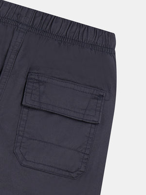 Charcoal Grey Fleece Lined Cotton Mix Trousers