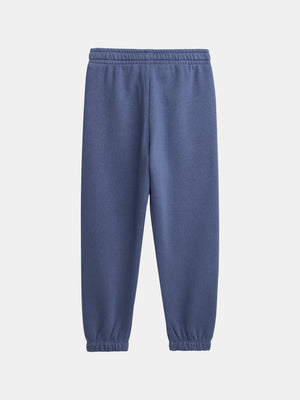 Blue Cotton Fleece Joggers