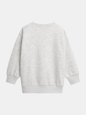 Grey Smiley Cotton Fleece Sweatshirt