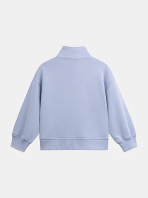 Blue French Terry Cotton Sweatshirt