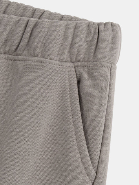 Grey Cargo Style Cotton Fleece Joggers