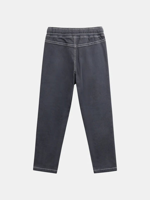 Grey Cotton Canvas Trousers