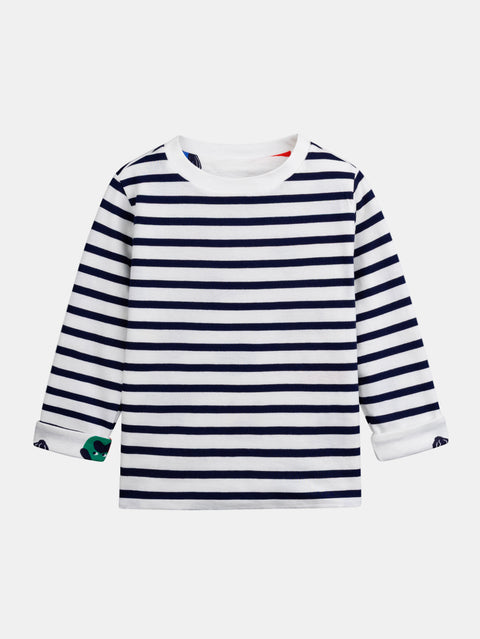 Reversible Dog & Cat Print Cotton T-shirt