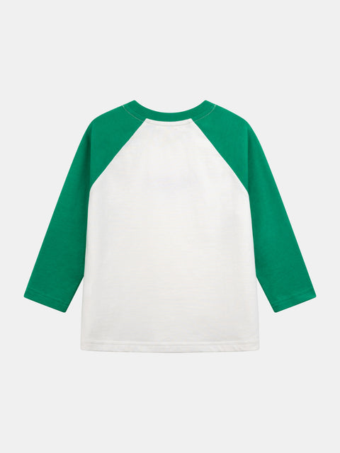 Embroidered Off White Cotton T-shirt