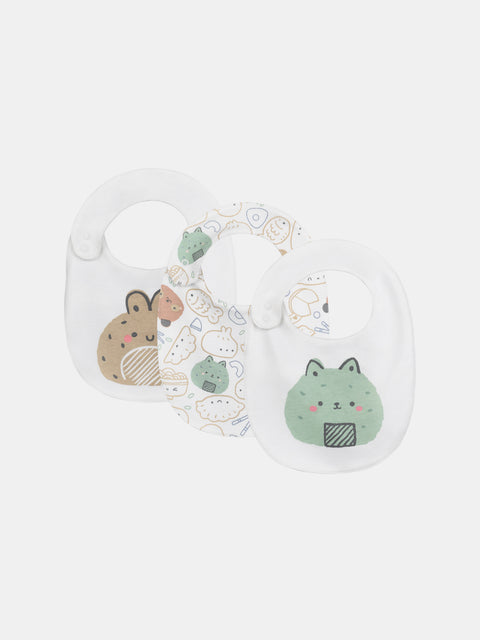 3 Pack Printed Cotton Bibs