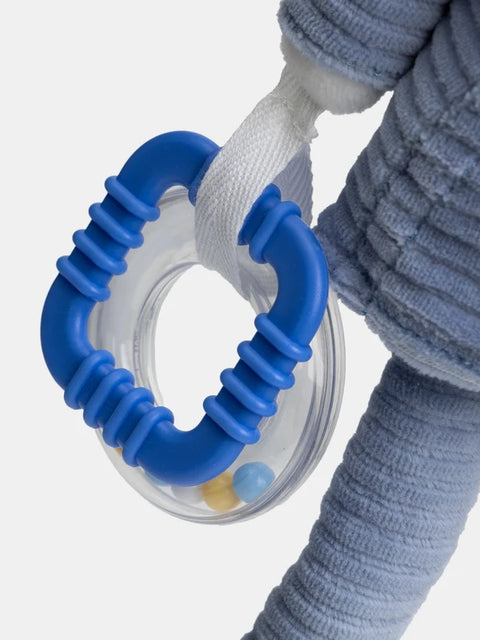 Blue Panda Velour Toy With Teething Ring