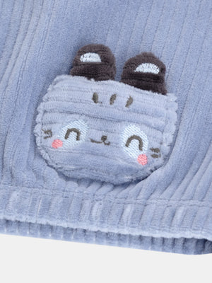 Blue Newborn Velour Leisure Suit