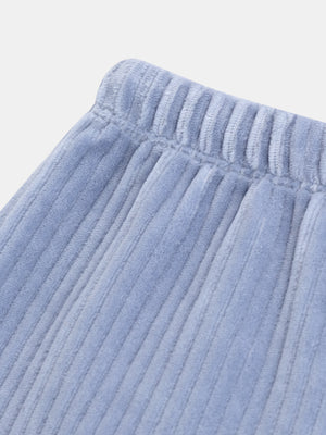 Blue Newborn Velour Leisure Suit