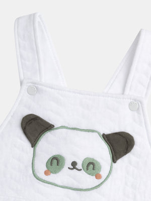 Newborn Striped Cotton Bodysuit With Matching Dungarees