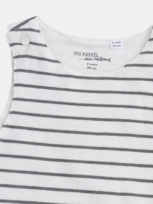 Newborn Navy Stripe Dungarees With Bodysuit
