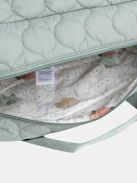 Lined Green Baby Bag