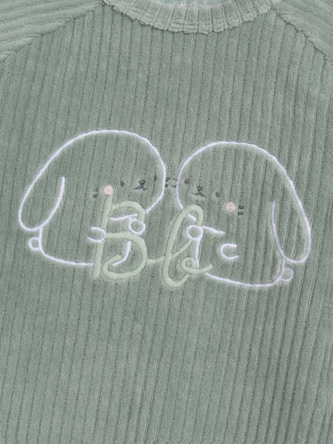 Sage Green Velour All In One