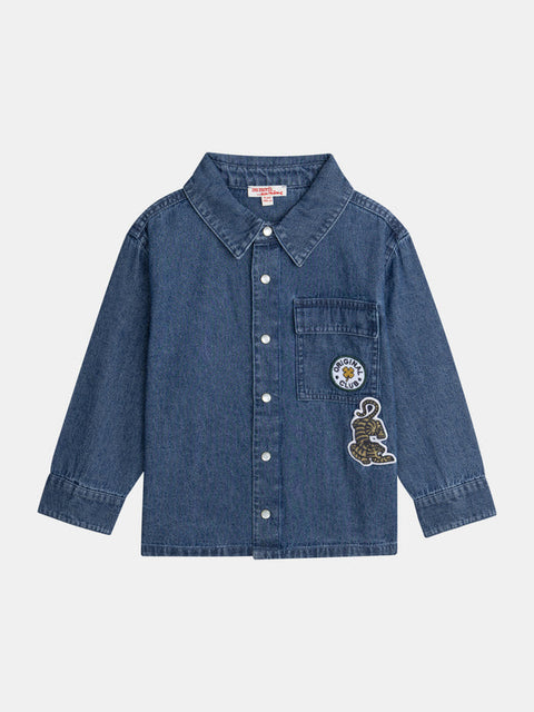 Blue Snap Opening Denim Shirt