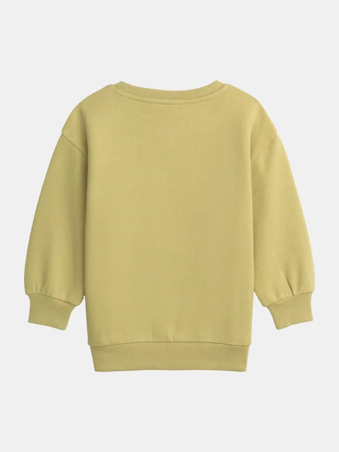 Green Cotton Fleece Sweatshirt