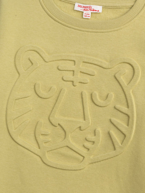 Green Cotton Fleece Sweatshirt