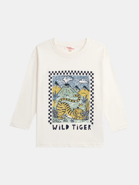 Off White Box Print Cotton T-shirt