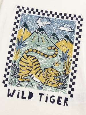 Off White Box Print Cotton T-shirt