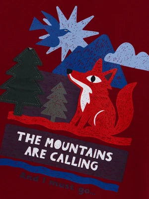 Red Fox Graphic Cotton T-shirt