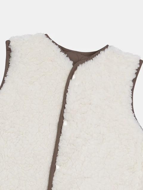 Reversible Chocolate Brown Gilet