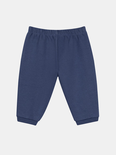 Blue Cotton Fleece Joggers