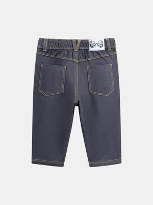Charcoal Peach Skin Cotton Jeans