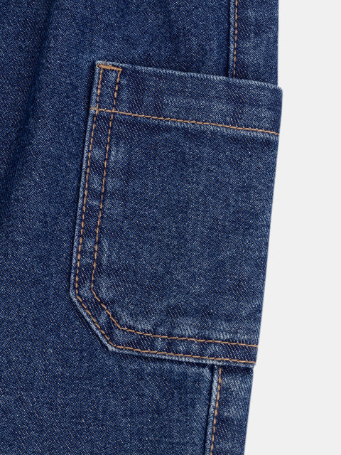 Blue Denim Cargo Jeans