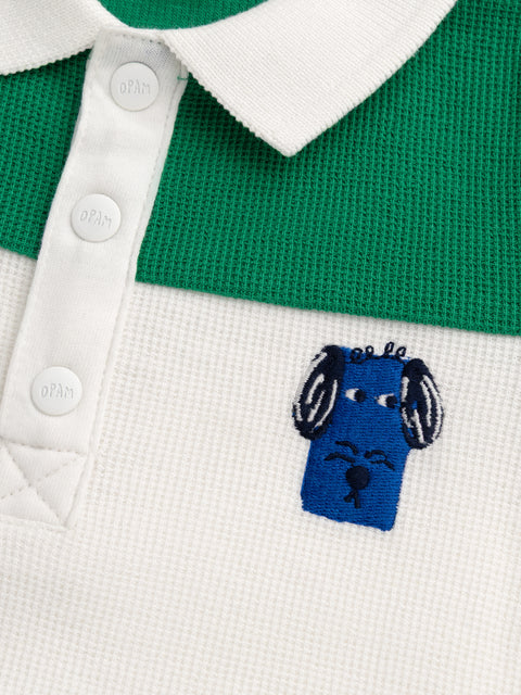 Colour Block Cotton Polo Shirt