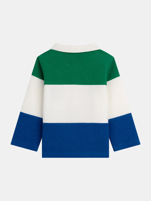 Colour Block Cotton Polo Shirt