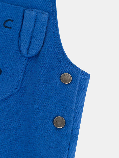 Blue Cotton Twill Dungarees