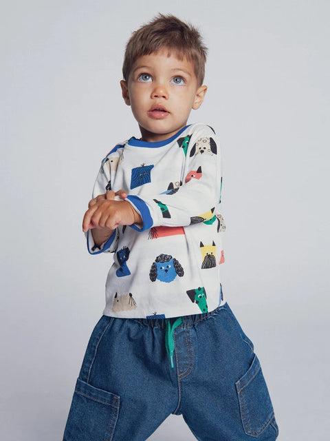 Reversible Blue Stripe Cotton T-shirt