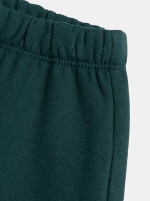 Green Cotton Fleece Tracksuit