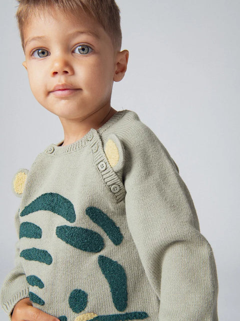 Green Cotton Rich Jumper