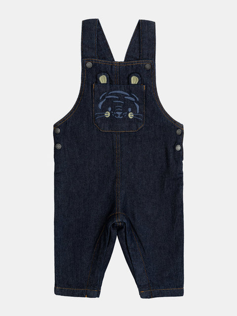Lined Blue Denim Dungarees