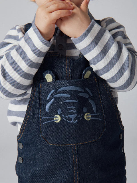 Lined Blue Denim Dungarees