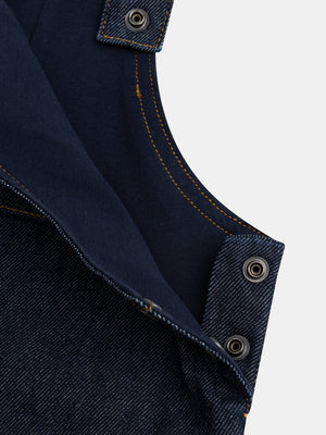 Lined Blue Denim Dungarees