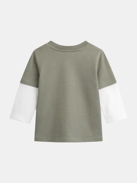Green Tiger Print Cotton T-shirt