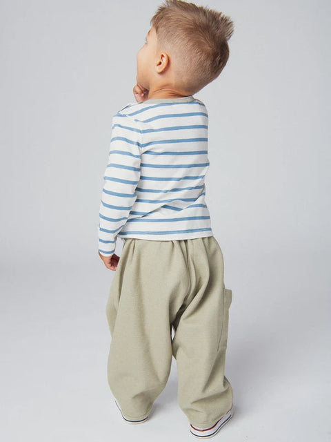 Blue Stripe Cotton T-shirt