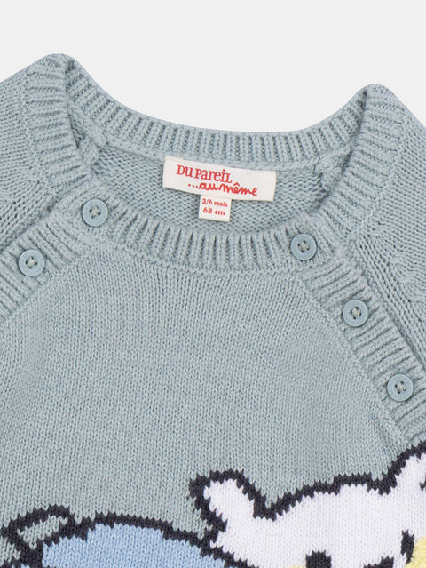 Green Animal Pattern Jumper