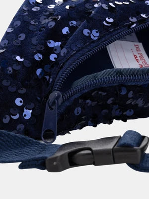 Navy Sequined Bum Bag