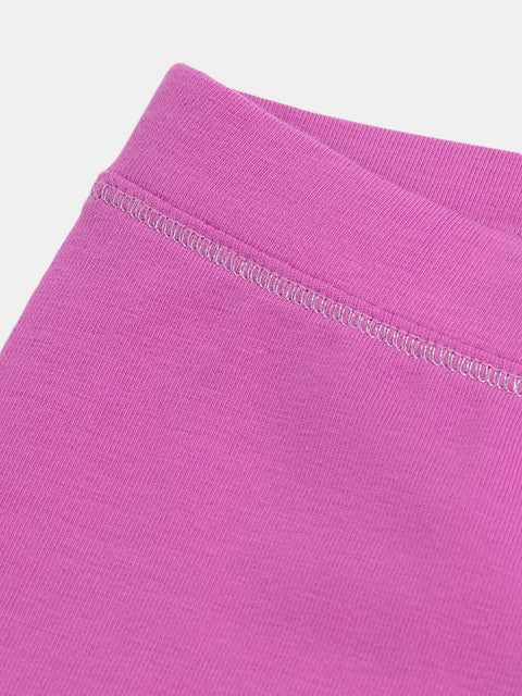 Pink Cotton Jersey Leggings