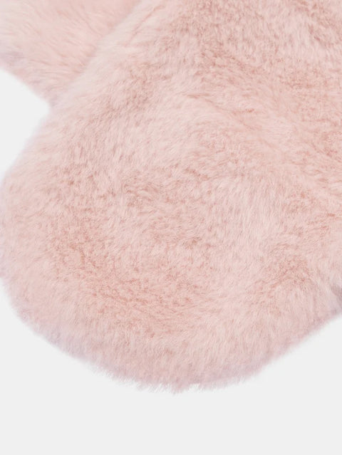 Pink Faux Fur Scarf