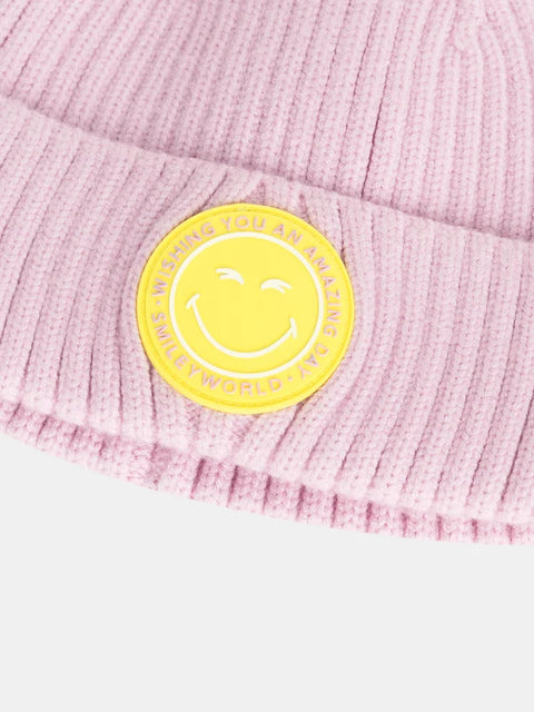 Pink Ribbed Beanie