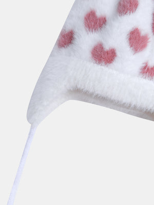 Off White Heart Pattern Hat