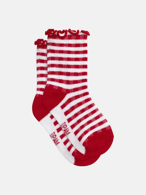 Red Gingham Cotton Rich Socks