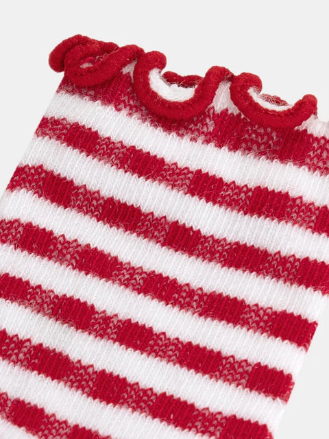 Red Gingham Cotton Rich Socks