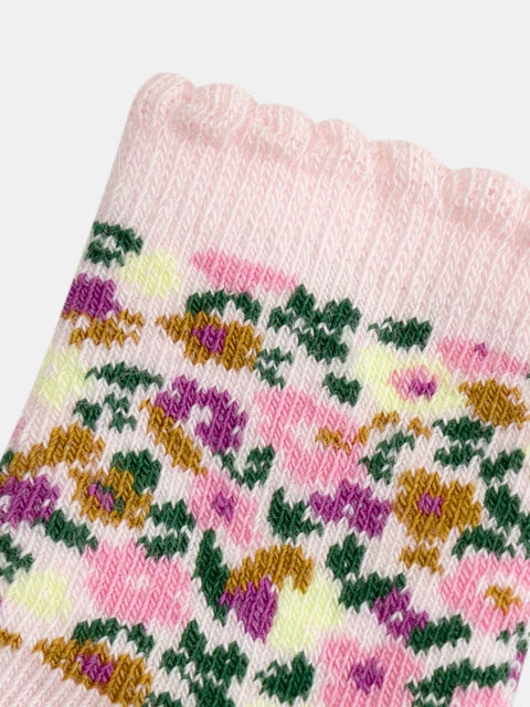 Floral Print Cotton Rich Socks