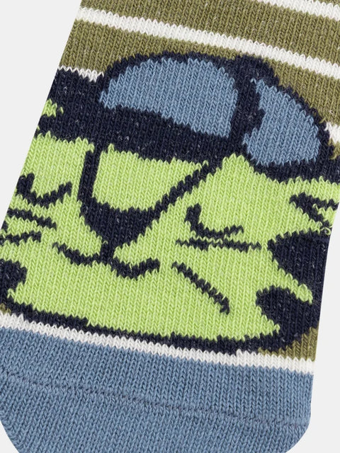 Green Stripe Cotton Rich Socks