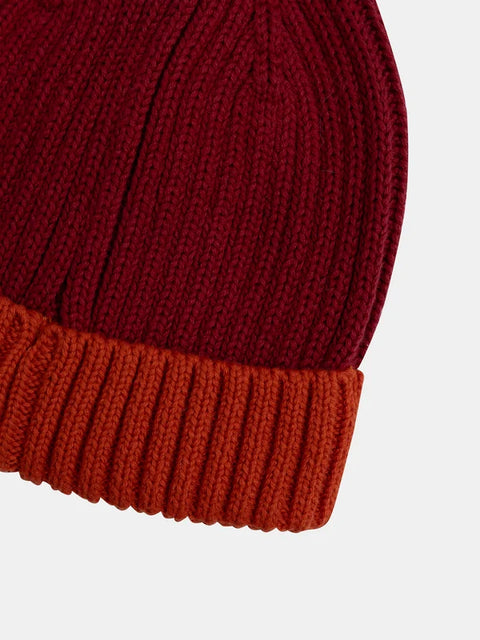 Ribbed Orange Cotton Hat