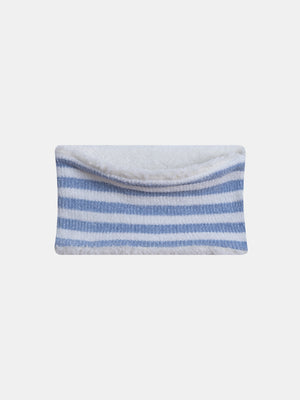 Blue Stripe Soft Boa Snood